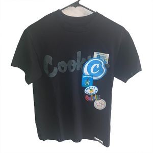 Cookies Black T-shirt Flags Small